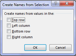 Create Names from Selection