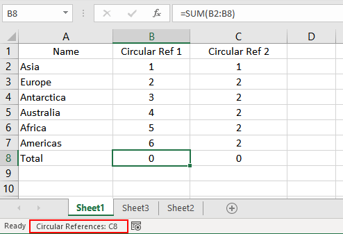 How to Find and Fix Circular References in Excel 8 Using Status bar