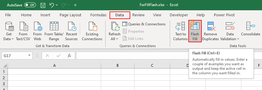 Excel-Flash-Fill-Tool-Location