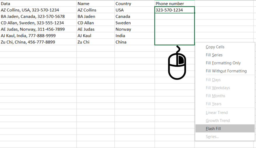 Excel-FlashFill_Using-the-Fill-Handle