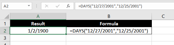 Excel DAYS Function – How To Use 3 DAYS function can also accept dates as text values