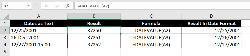 How to Convert Text or Numbers To Dates in Excel 5 Using DATEVALUE and VALUE Functions