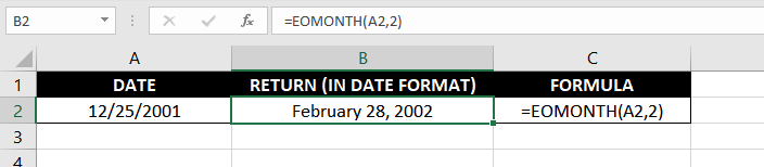 Excel EOMONTH Function – How To Use 2 Adding n number of months to EOMONTH function