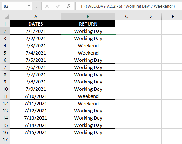 Excel WEEKDAY Function – How to Use 5 WEEKDAY Function with Conditional Formatting