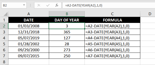 Excel YEAR Function – How To Use 4 Get nth Day of the Year