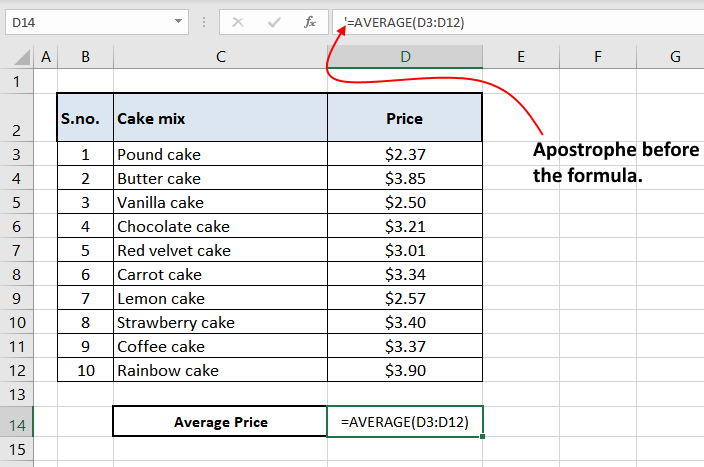 Excel Shows Formula Instead of Result (How to Fix) 9 Apostrophe Before the Formula