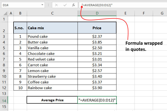Excel Shows Formula Instead of Result (How to Fix) 11 Formula Wrapped in Quotes