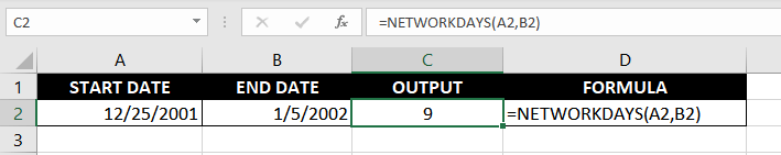 Excel NETWORKDAYS Function – How To Use 2 Plain Vanilla Formula for the NETWORKDAYS Function