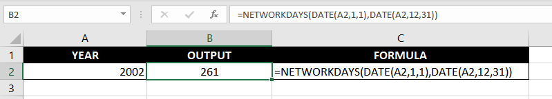 Excel NETWORKDAYS Function – How To Use 6 Calculating Workdays in a Year