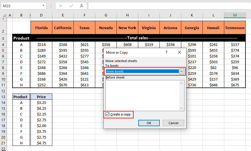 How to Copy And Duplicate a Sheet in Excel (Easy Ways + VBA) 16 Move or Copy dialog box