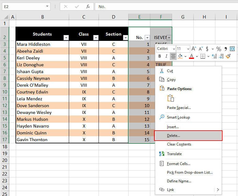 How to Highlight Every Other Row in Excel (3 Easy Ways) 8 Expanding back to the original dataset shows you that every other row is highlighted.