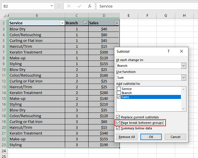Excel Page Breaks - Guide to Add, View & Remove Page Breaks 30 navigate to the Data tab > Outline section > Subtotal