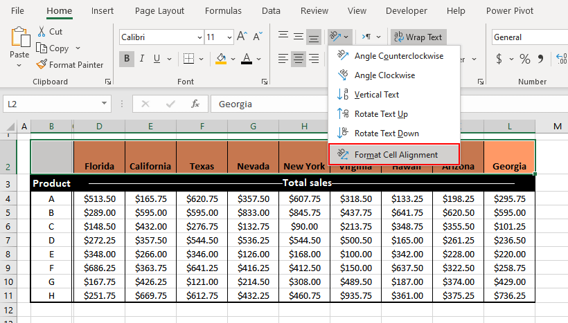 How to Rotate Cell Text in Excel (2 Easy Ways + Shortcuts) 6 click the Alignment Settings option (Ctrl + 1)