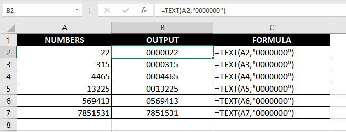 Excel TEXT Function – How to Use 5 Add Padding Zeros to Numbers with the TEXT Function