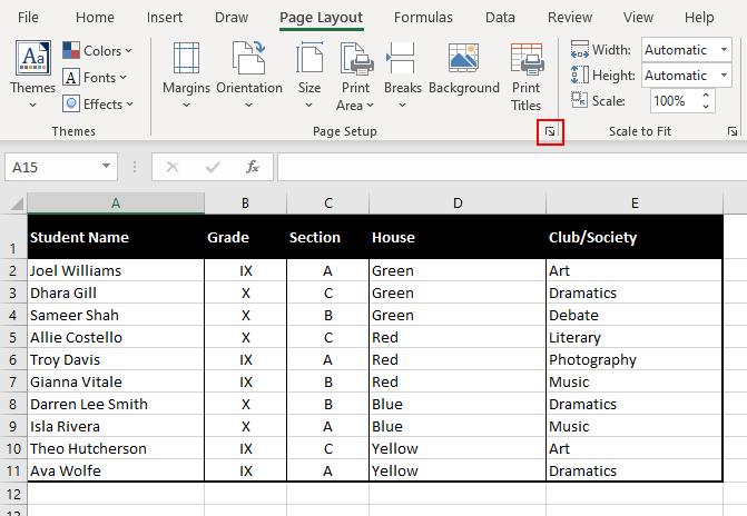 How to Print Gridlines in Excel - (Step-by-Step Guide) 7 Using Page Setup Launcher Tool