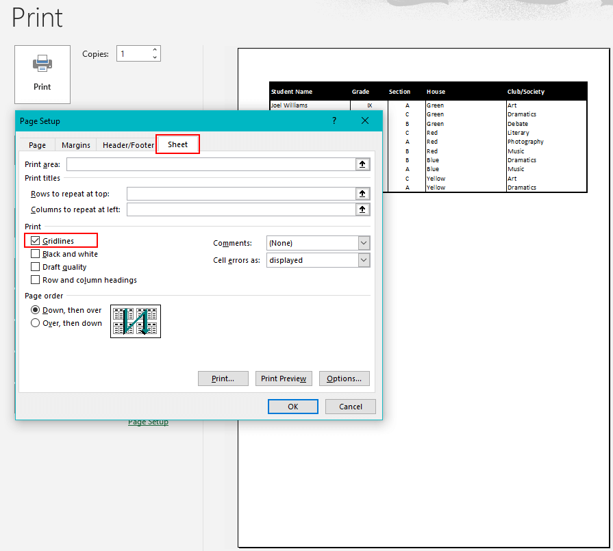 How to Print Gridlines in Excel - (Step-by-Step Guide) 11 Check the Gridlines checkbox