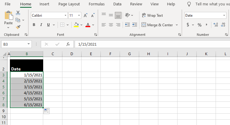 How to Autofill Dates in Excel (Autofill Days, Weekdays, Months & Years) 21 months have changed in sequence