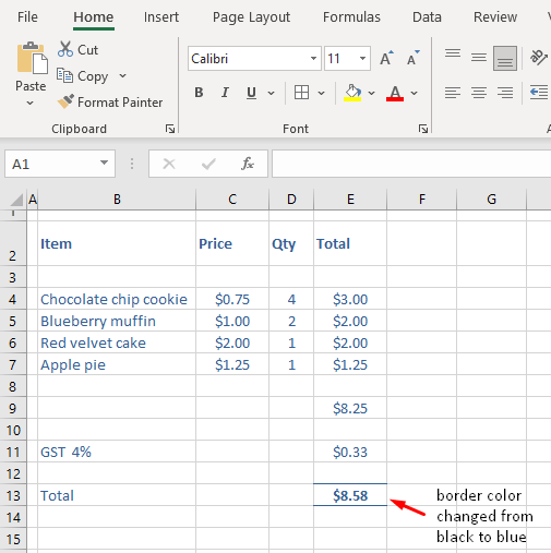 How to Change Border Color in Excel (3 Easy Ways) 4 Change Border Color From Ribbon