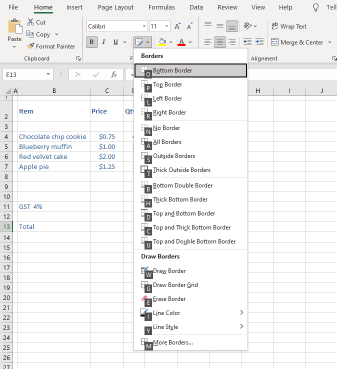 How to Change Border Color in Excel (3 Easy Ways) 11 Change Border Color Using Keyboard Shortcut