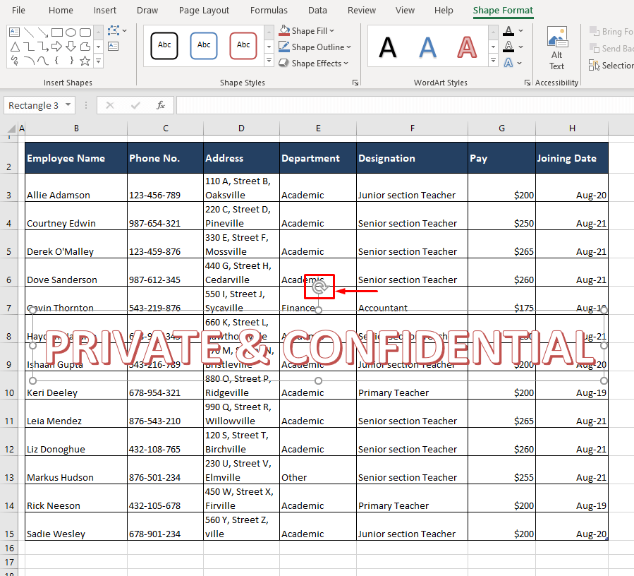 How to Add, Modify, & Remove Watermark in Excel 4 Add Watermark as Editable Text In Excel
