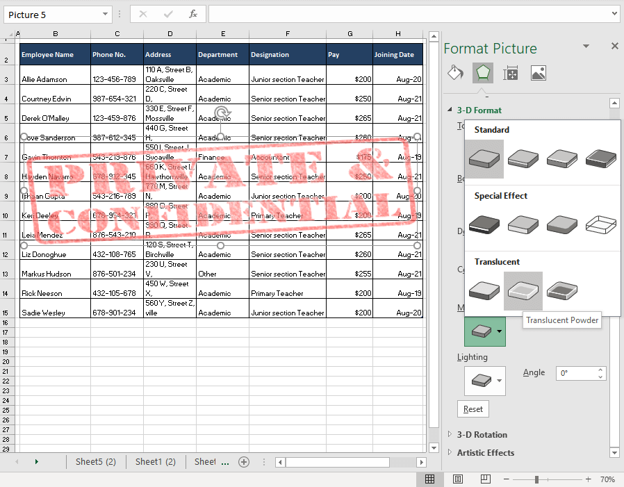 How to Add, Modify, & Remove Watermark in Excel 28 Image Inserted as a Watermark