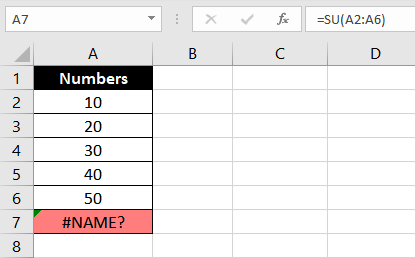 #NAME? Error In Excel – How To Fix 2 #Name-Error-In-Excel-Example-01