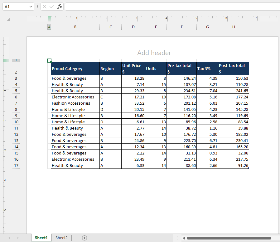 How to Insert Page Numbers in Excel (In 2 Easy Ways) 3 Insert Page Numbers from Page Layout View
