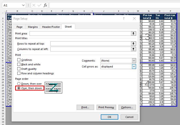 How to Insert Page Numbers in Excel (In 2 Easy Ways) 25 Change the Page Order while Numbering