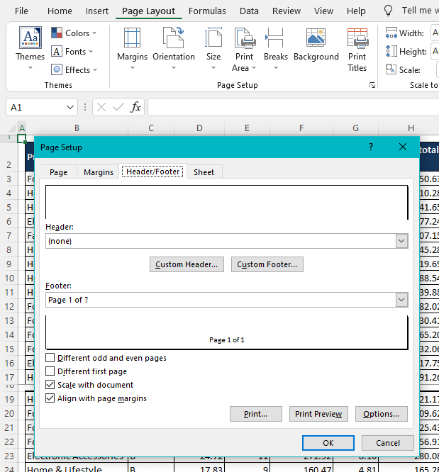How to Insert Page Numbers in Excel (In 2 Easy Ways) 30 Remove Page Numbers from the Page Setup Dialog