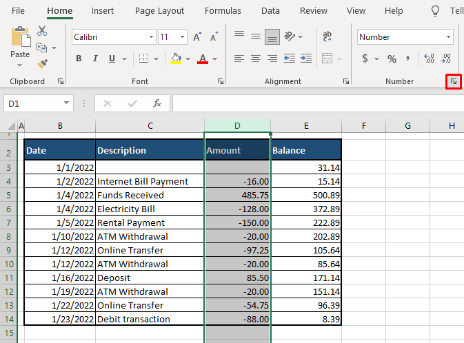 How to Make Negative Numbers Show Up in Red in Excel 5 Using Excel Number Formats