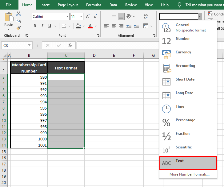 How to Add Leading Zeros in Excel (5 Easy Ways + VBA) 6 Converting the Number Into Text