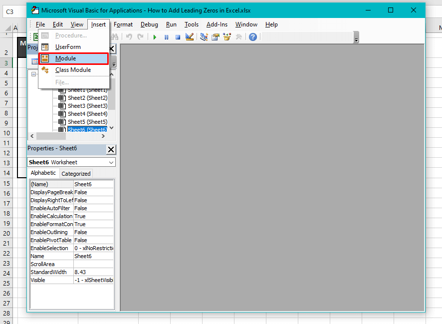 How to Add Leading Zeros in Excel (5 Easy Ways + VBA) 18 Using Custom User Defined Function in VBA
