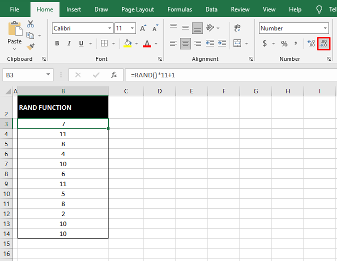 Generate Random Numbers in Excel (5 Easy Ways + VBA) 4 Using RAND Function