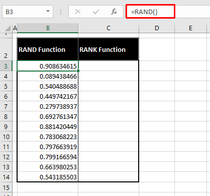 Generate Random Numbers in Excel (5 Easy Ways + VBA) 12 Using RAND & RANK Functions