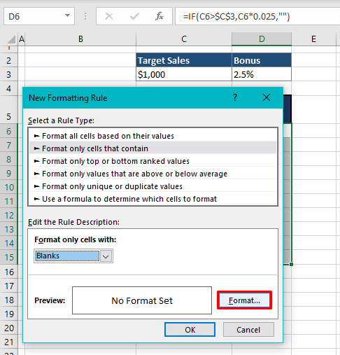 How to Highlight Blank Cells in Excel (In 4 Easy Ways) 4 Highlight Blank Cells Using Conditional Formatting