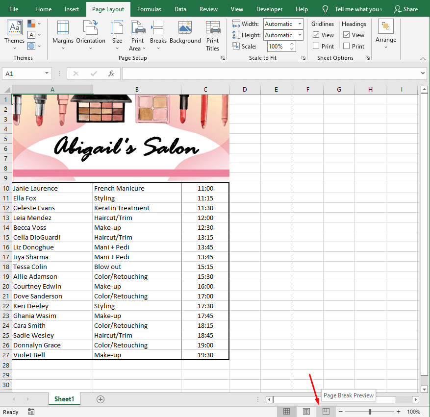 How to Center a Worksheet Horizontally & Vertically in Excel 11 Adjusting Page Breaks