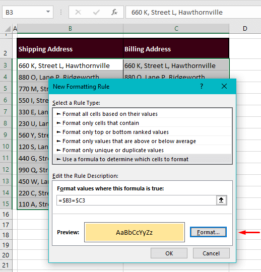 How to Compare Two Columns in Excel (6 Quick & Easy Ways) 9 Compare & Highlight Cells with Matching Data (side by side)