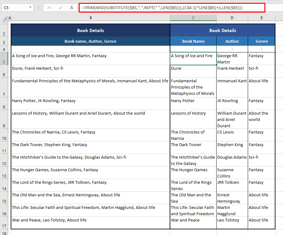 How to Split/Separate Text in Excel (3 Easy Ways + VBA) 10 Split Text with Delimiter