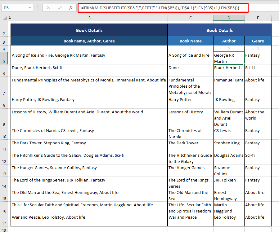 How to Split/Separate Text in Excel (3 Easy Ways + VBA) 11 Split Text with Delimiter