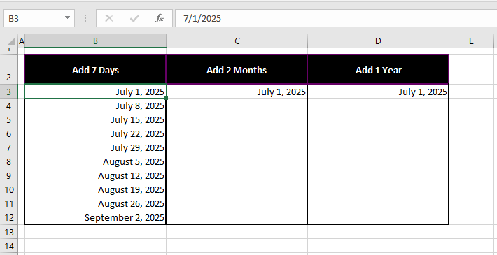 How to Add Months to a Date in Excel (In 3 Easy Ways) 9 Using Fill Series Feature