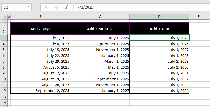 How to Add Months to a Date in Excel (In 3 Easy Ways) 13 Using Fill Series Feature