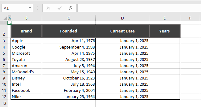 How to Calculate Years Between Two Dates in Excel 2 How To Calculate Years Between Two Dates In Excel
