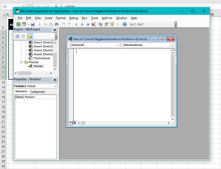 How to Convert Negative Numbers to Positive in Excel 20 Using VBA