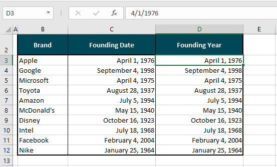 How to Extract Year From Date in Excel (3 Easy Ways) 5 Using Custom Date Format