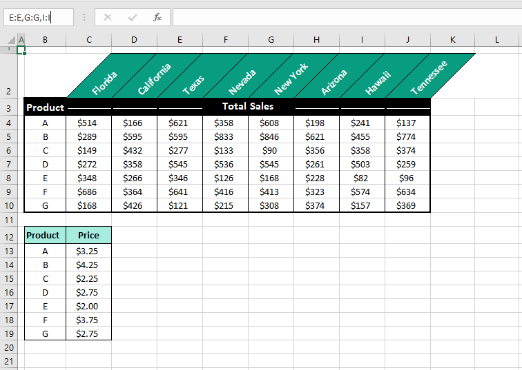 How to Select Entire Column in Excel (Easy Ways + Shortcut) 19 Selecting Multiple Non-Adjacent Columns Using Name Box
