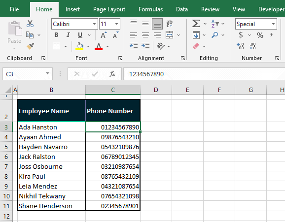 How to Format Phone Number in Excel (3 Quick Ways) 13 Pre-formatted with Custom or Text Format