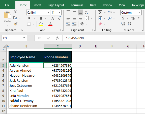 How to Format Phone Number in Excel (3 Quick Ways) 14 Using Signs