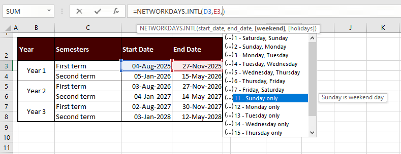 How to Calculate Business Days in Excel (3 Easy Formulas) 7 Working Days between Two Dates (With Custom Weekends)