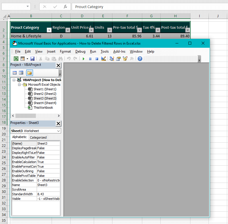 How to Delete Filtered Rows in Excel (5 Easy Ways) 12 Deleting Visible Filtered Rows Using VBA
