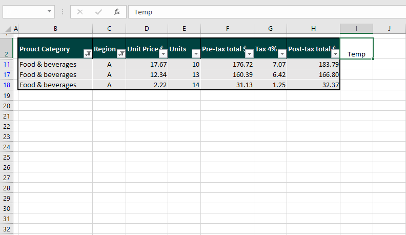 How to Delete Filtered Rows in Excel (5 Easy Ways) 19 Deleting Hidden Filtered Rows Using a Temporary Column